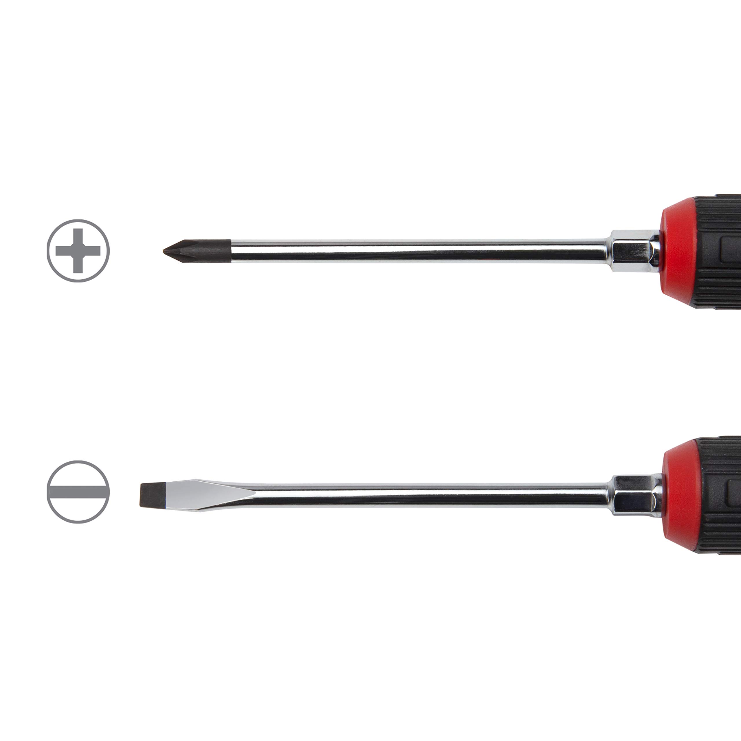 STEELMAN Comfort Grip Screwdriver Set, 15 of the Most Common Phillips, Slotted, and Precision Sizes, Magnetic Tips, 5 Largest Screwdrivers Feature Hex Bolsters - Image 4